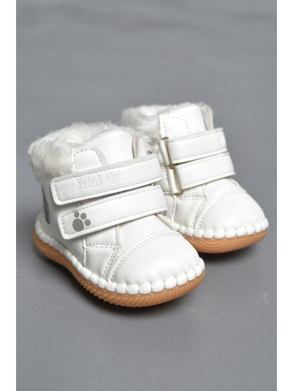 Ботинки детские зима белого цвета 172450C