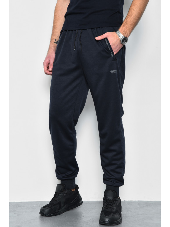 Спортивні штани чоловічі темно-синього кольору 1403-2 172576C