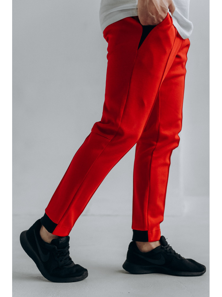 Спортивные штаны мужские красного цвета 722-05 172681C