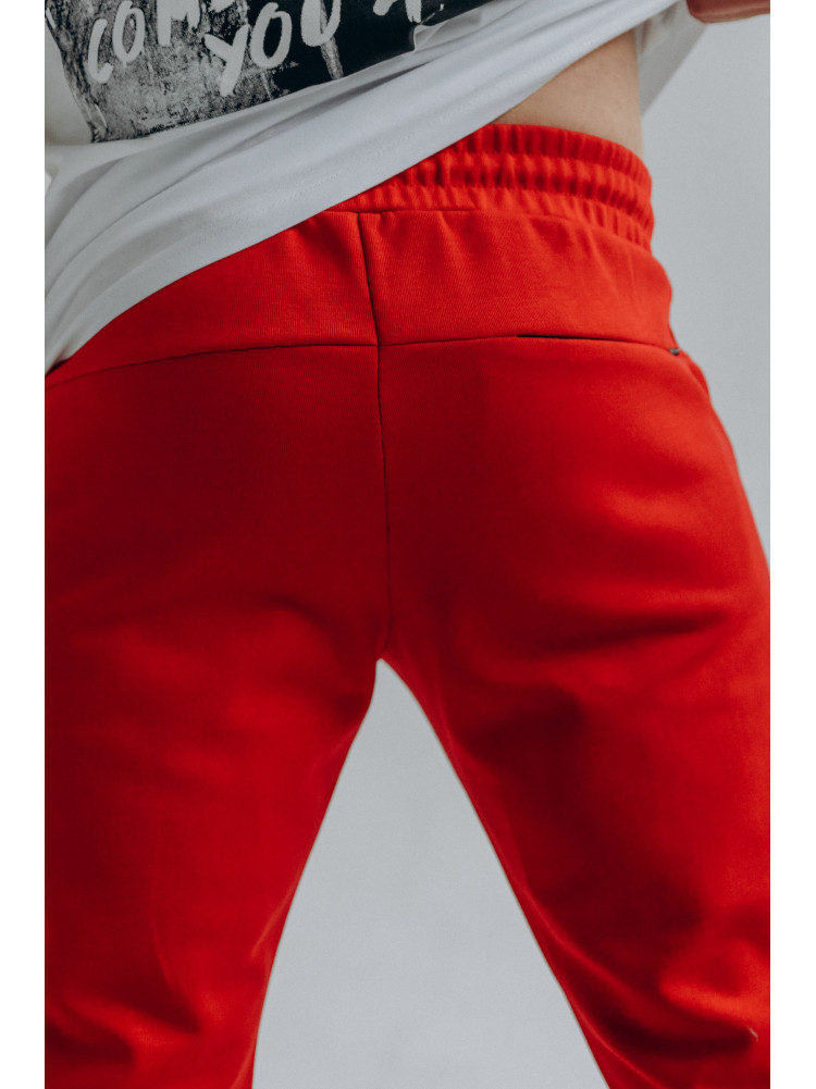 Спортивні штани чоловічі червоного кольору 722-05 172681C