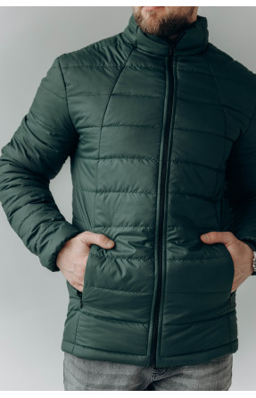 Куртка мужская демисезонная темно-зеленого цвета 077-04 172721C