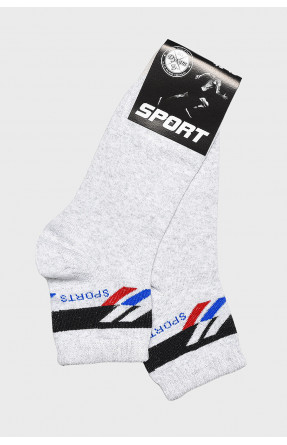 Шкарпетки чоловічі спортивні світло-сірого кольору розмір 41-45 541 172727C
