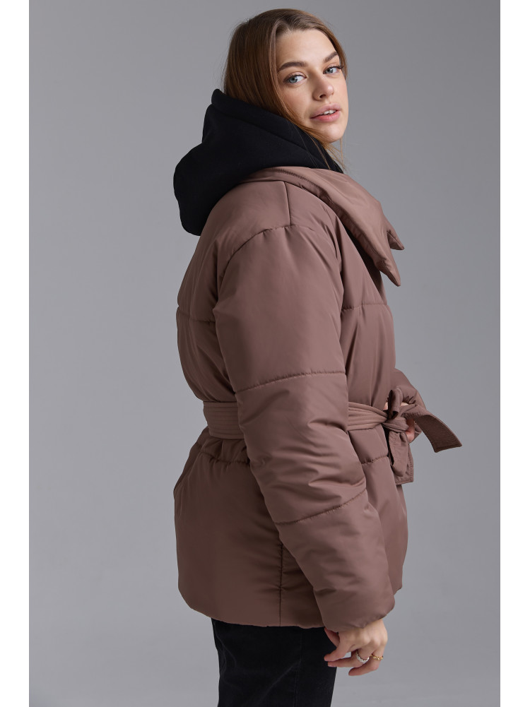 Куртка жіноча демісезонна кольору мокко 011-07 172748C