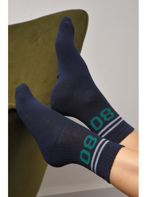 Шкарпетки жіночі спортивні темно-синього кольору розмір 36-40 564 172749C
