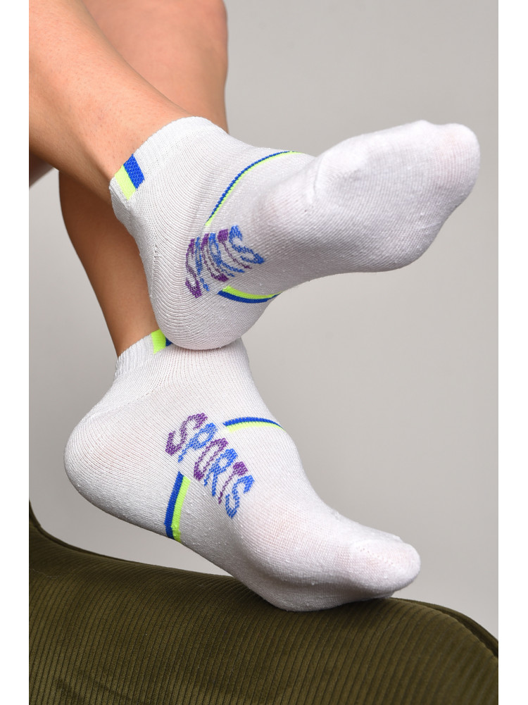 Шкарпетки жіночі спортивні білого кольору розмір 36-40 190 172767C
