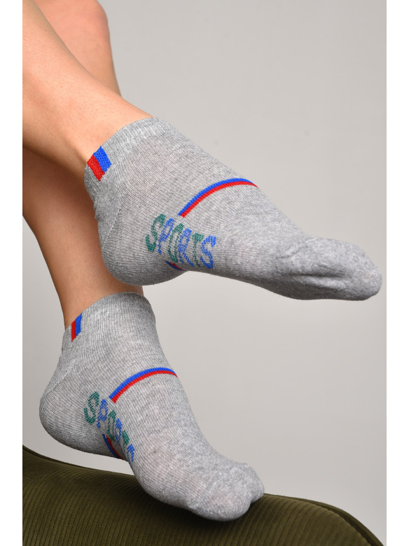 Шкарпетки жіночі спортивні сірого кольору розмір 36-40 190 172777C