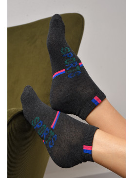 Шкарпетки жіночі спортивні темно-сірого кольору розмір 36-40 190 172780C Шкарпетки жіночі спортивні темно-сірого кольору розмір 36-40 190 172780C