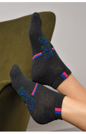Шкарпетки жіночі спортивні темно-сірого кольору розмір 36-40 190 172780C