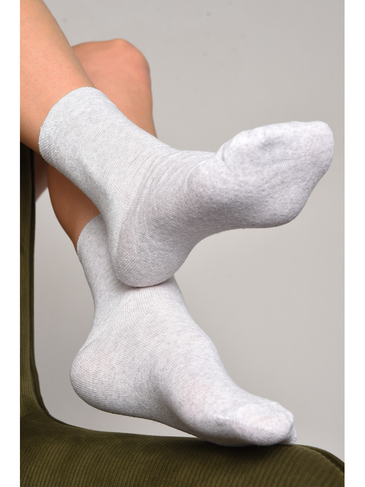 Шкарпетки жіночі демісезонні світло-сірого кольору розмір 35-41 005 172806C