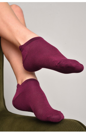 Шкарпетки жіночі спортивні бордового кольору розмір 36-40 235 172834C