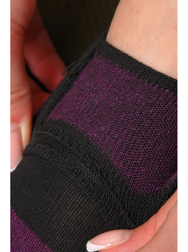 Шкарпетки жіночі демісезонні чорно-фіолетового кольору розмір 36-40 185 172849C