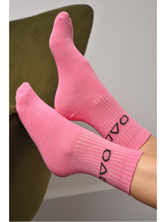 Шкарпетки жіночі демісезонні рожевого кольору розмір 36-40 584 172852C
