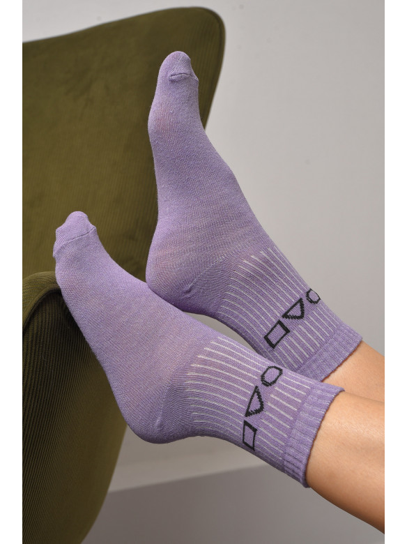 Носки женские демисезонные фиолетового цвета размер 36-40 584 172853C