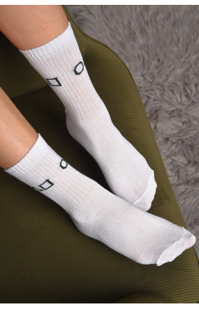Шкарпетки жіночі демісезонні білого кольору розмір 36-40 584 172855C