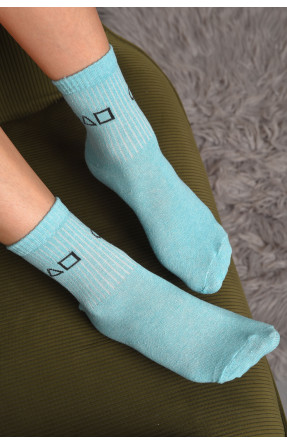 Шкарпетки жіночі демісезонні бірюзового кольору розмір 36-40 584 172859C