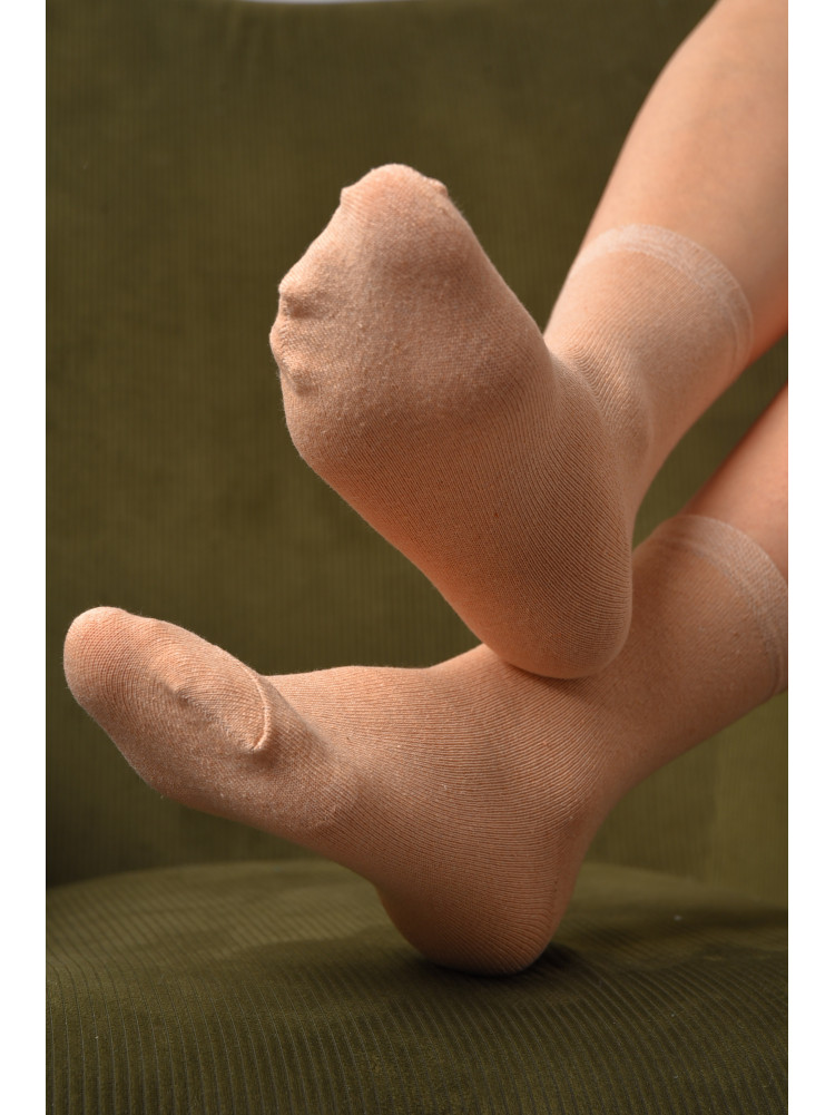 Шкарпетки жіночі демісезонні бежевого кольору розмір 36-40 005 172863C