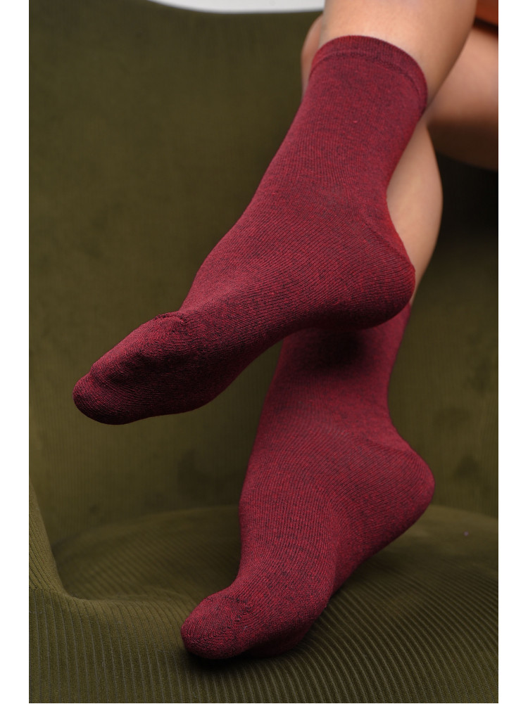 Носки женские демисезонные бордового цвета размер 36-40 005 172868C