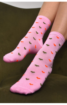 Шкарпетки жіночі демісезонні рожевого кольору розмір 36-40 112 172884C