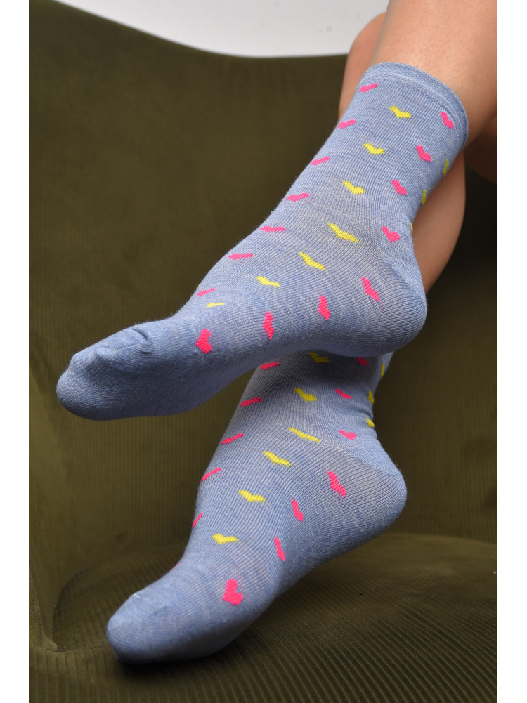 Шкарпетки жіночі демісезонні сірого кольору розмір 36-40 112 172888C