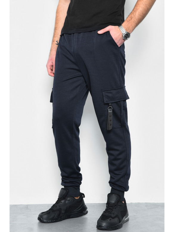 Спортивные штаны мужские темно-синего цвета 1404-2 172906C