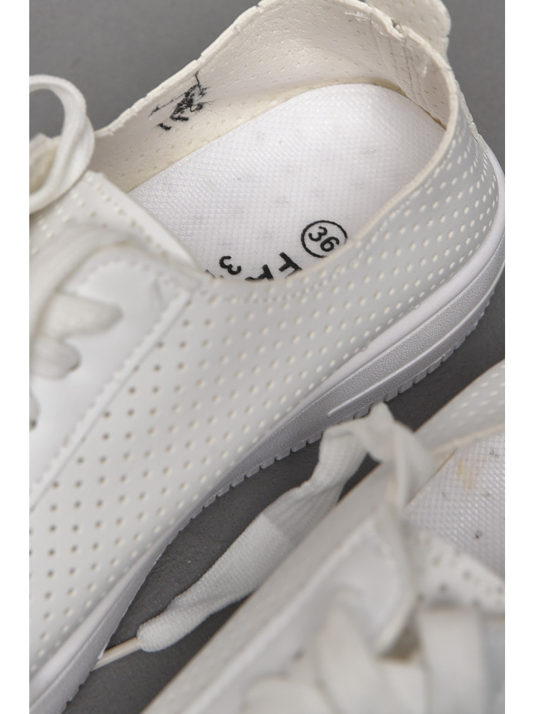 Мокасини жіночі білого кольору на шнурівці 314-29 172913C