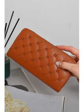 Кошелек женский из экокожи коричневого цвета YZ-317-6 172992C