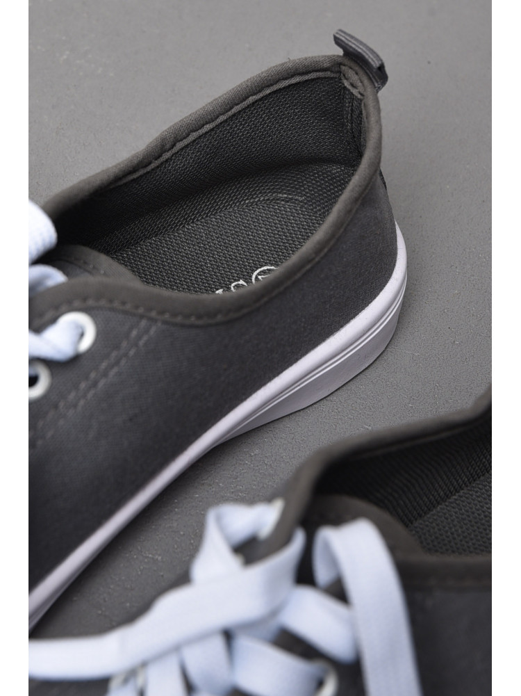 Мокасини жіночі сірого кольору на шнурівці 2338-1 172998C