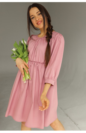 Платье женское однотонное  розового цвета 802-09 173001C