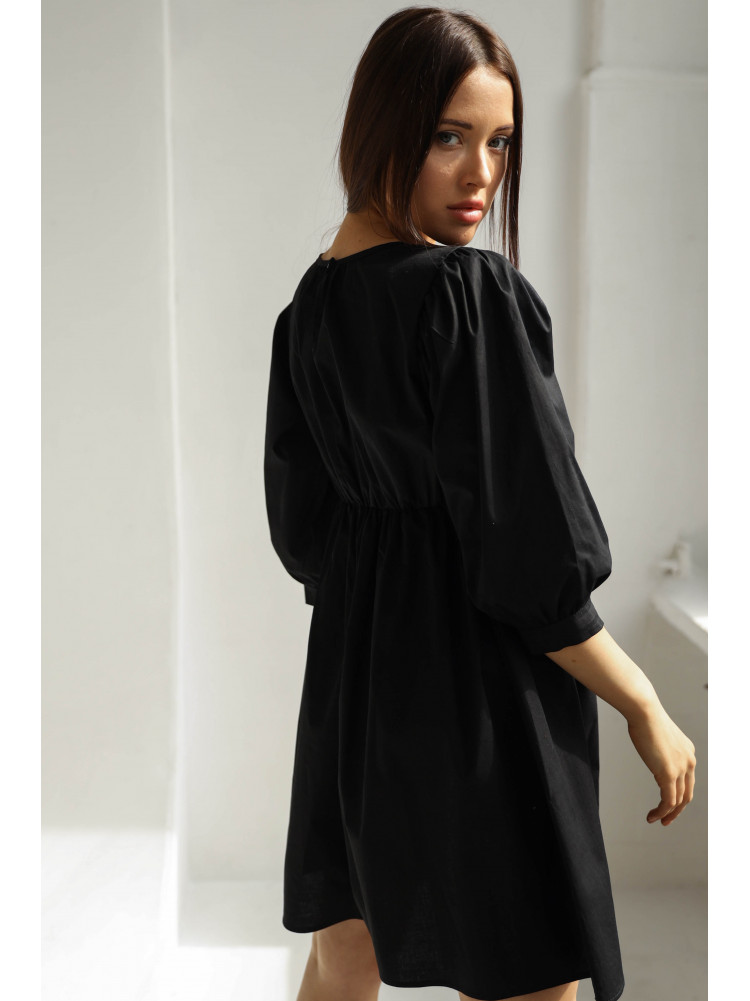 Сукня жіноча однотонна чорного кольору 802-01 173004C