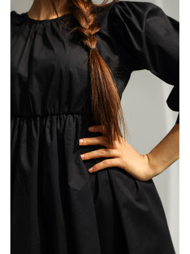 Сукня жіноча однотонна чорного кольору 802-01 173004C