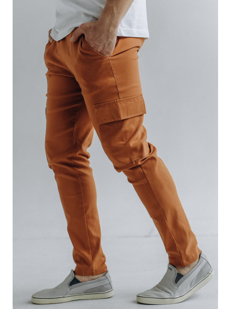 Штани чоловічі теракотового кольору 732-07 173017C