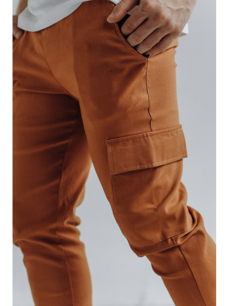Штани чоловічі теракотового кольору 732-07 173017C