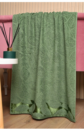 Рушник банний махровий зеленого кольору 173122C