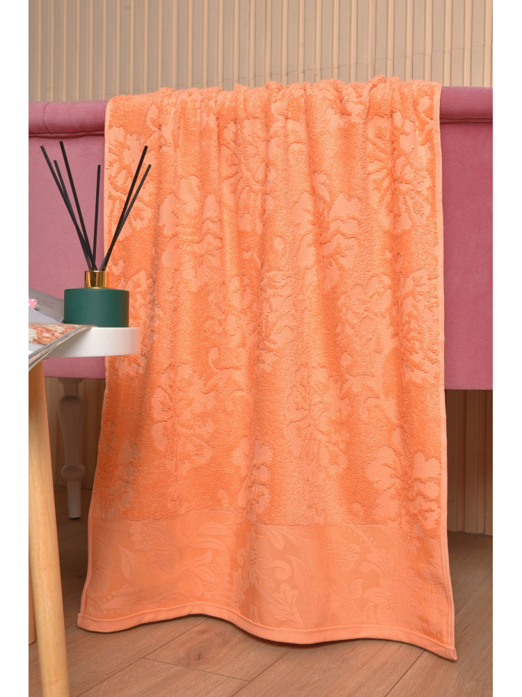 Полотенце банное махровое оранжевого цвета 173136C