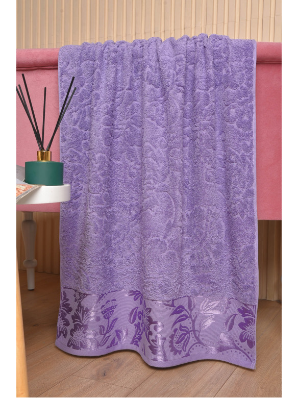 Полотенце банное махровое фиолетового цвета 173138C