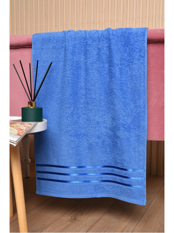 Полотенце для лица махровое синего цвета 173150C