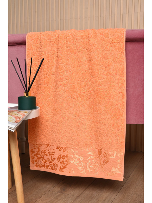 Полотенце для лица махровое оранжевого цвета 173154C