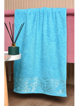 Полотенце для лица махровое голубого цвета 173158C