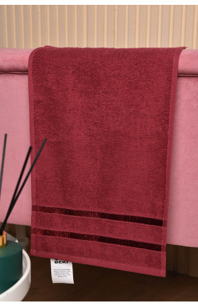 Рушник кухонний махровий бордового кольору 173186C