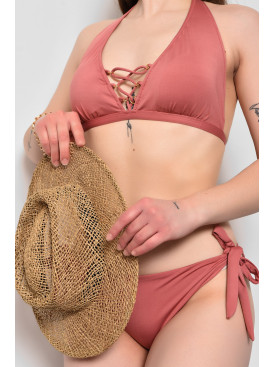 Купальник жіночий пудрового кольору чашка В 69530 173255C