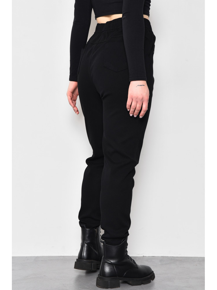 Штани жіночі напівбатальні чорного кольору 551-6 173323C