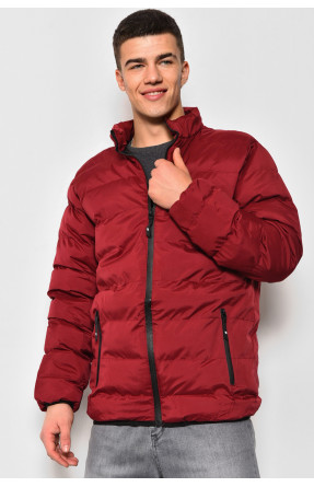 Куртка мужская демисезонная бордового цвета 8088 173357C