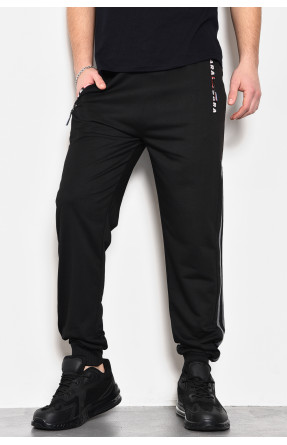 Спортивные штаны мужские черного цвета 112 173382C