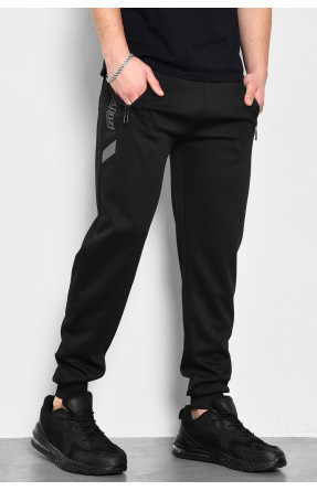Спортивные штаны мужские черного цвета 7107 173384C