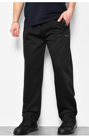 Спортивные штаны мужские полубатальные черного цвета 1403-12 173397C