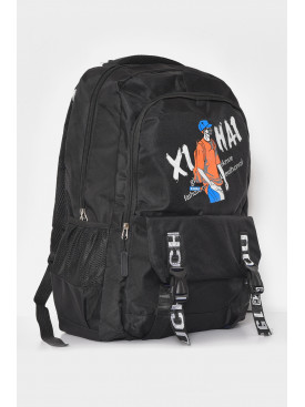 Жіночий рюкзак текстильний чорного кольору 2050-3 173412C Жіночий рюкзак текстильний чорного кольору 2050-3 173412C