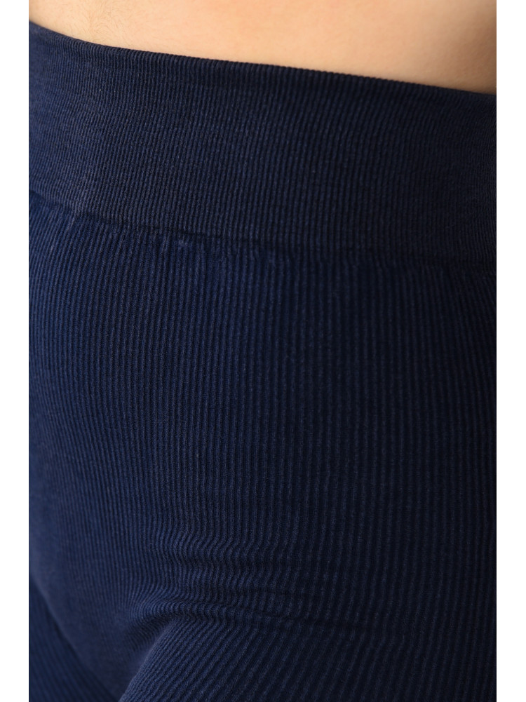 Лосины женские в рубчик темно-синего цвета 099 173419C