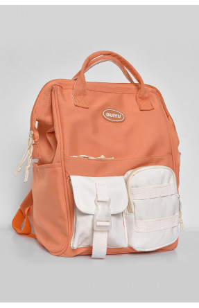 Жіночий рюкзак текстильний помаранчевого кольору 121 173420C