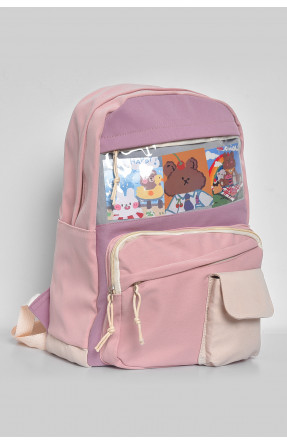 Жіночий рюкзак текстильний рожевого кольору 5018 173423C