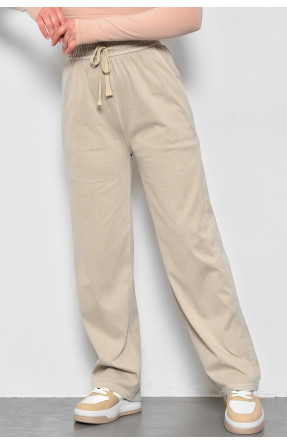 Штани жіночі розкльошені напівбатальні бежевого кольору 560-2 173437C